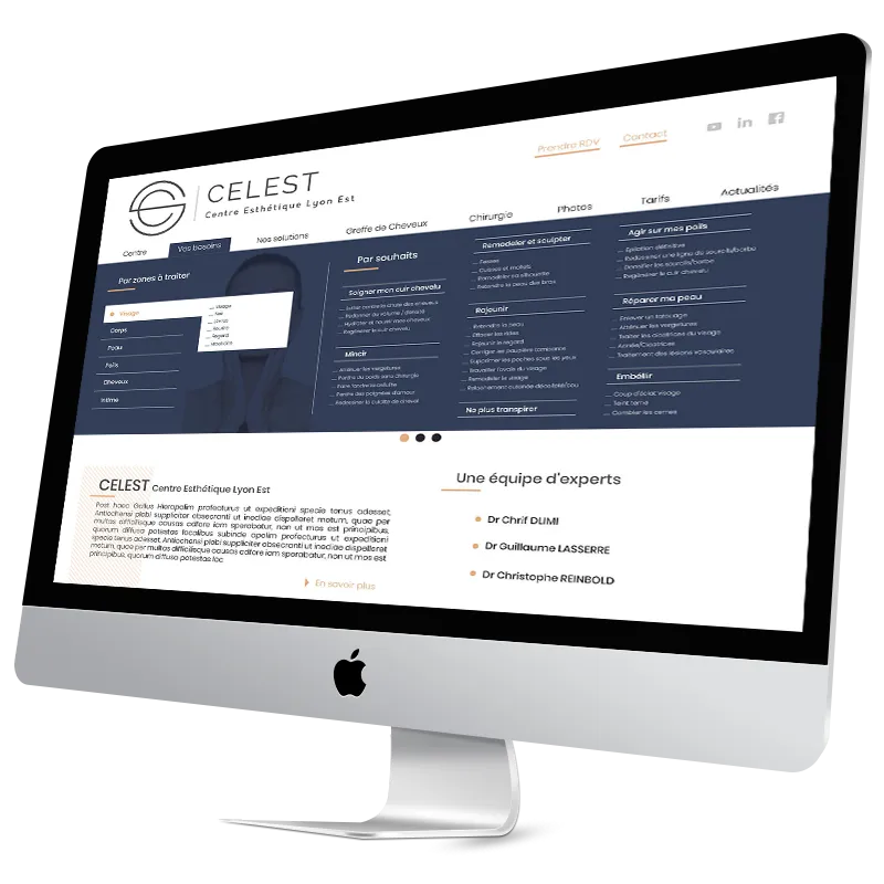mockup mac Centre esthétique CELEST